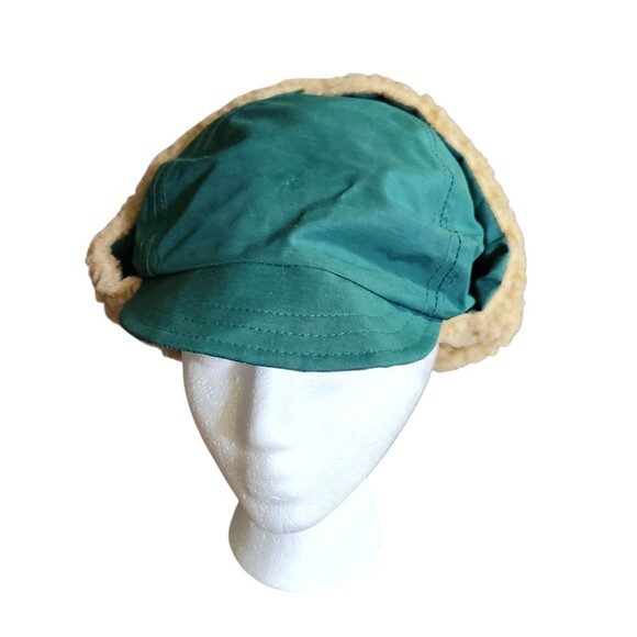 Vintage Columbia Trapper Hat Gore-Tex Cap Green Sherpa Lined Ear Flaps Size S/M - Picture 7 of 14